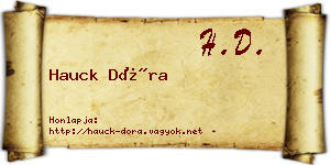 Hauck Dóra névjegykártya